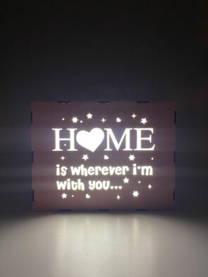 Home is Wherever I'm With You - Işıklı Dekor (Beyaz Işık)