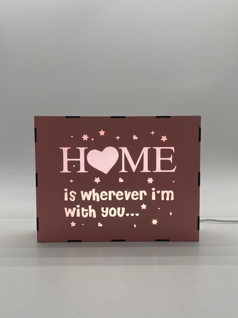 Home is Wherever I'm With You - Işıklı Dekor (Beyaz Işık)