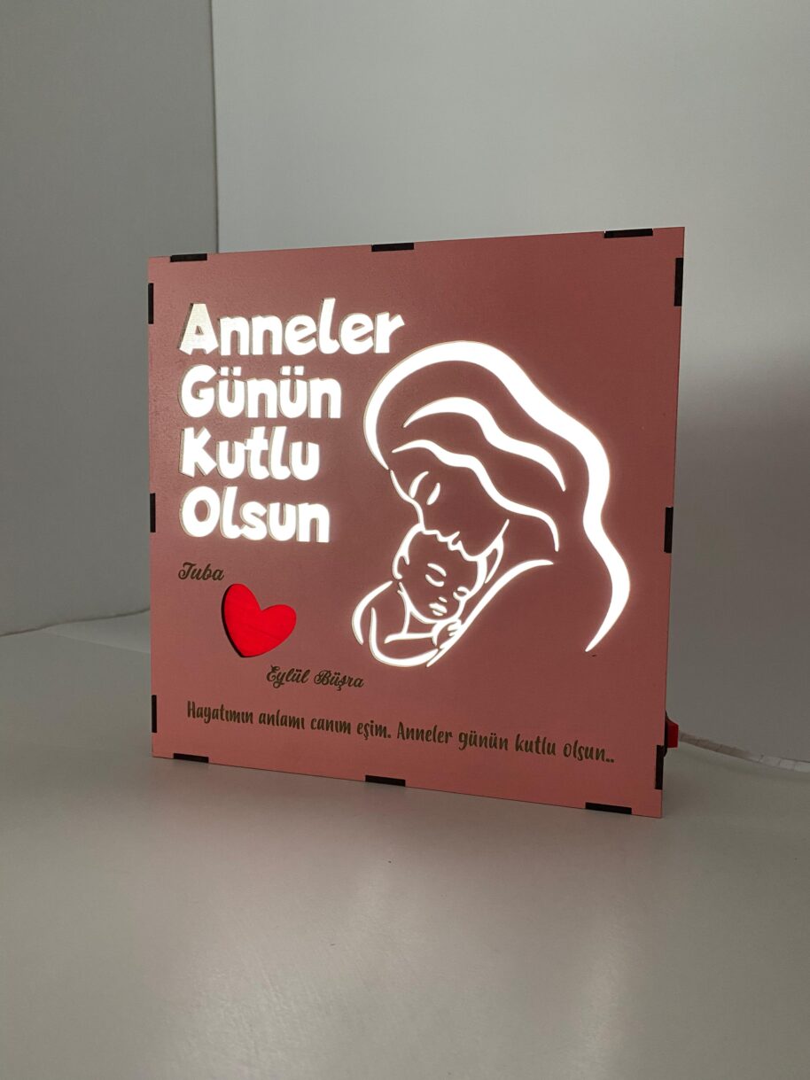 Kişiye Özel Işıklı Dekor (Anneler Gününe Özel)